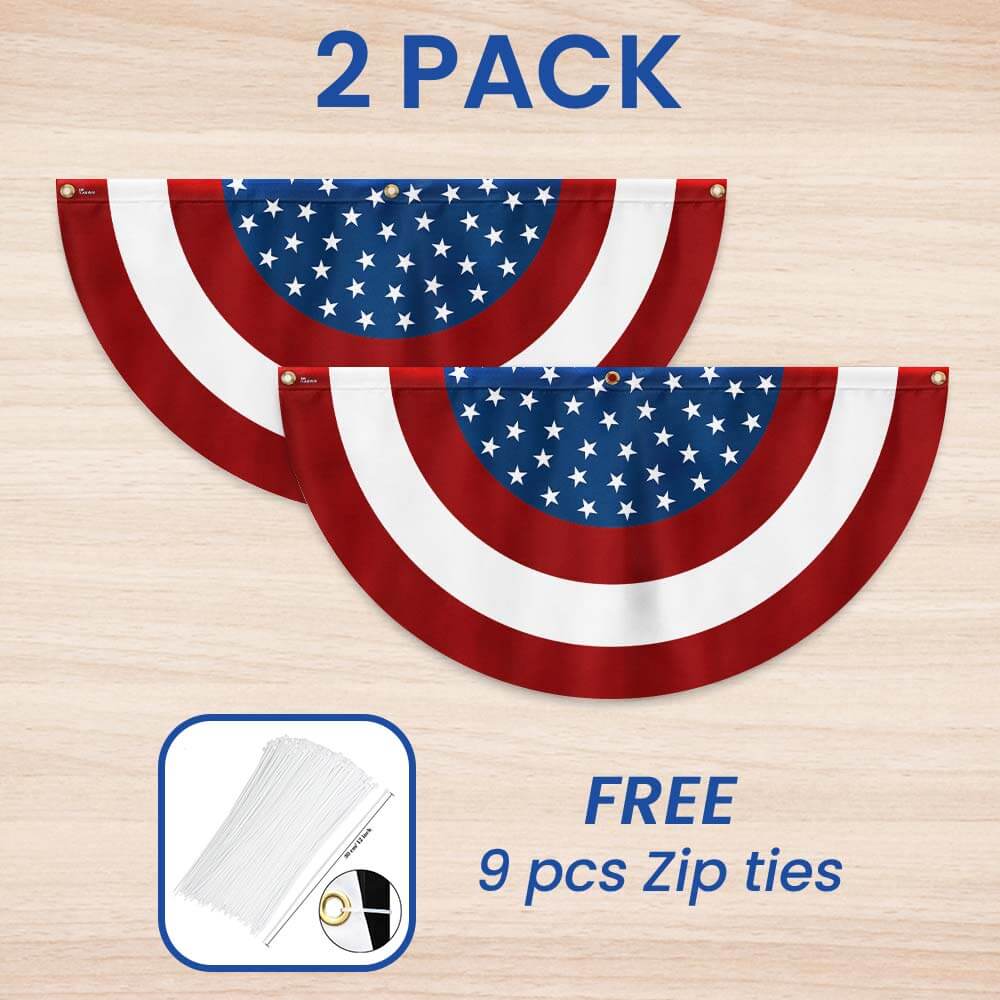 American Flag | Stripes and Stars Non-Pleated Fan Flag