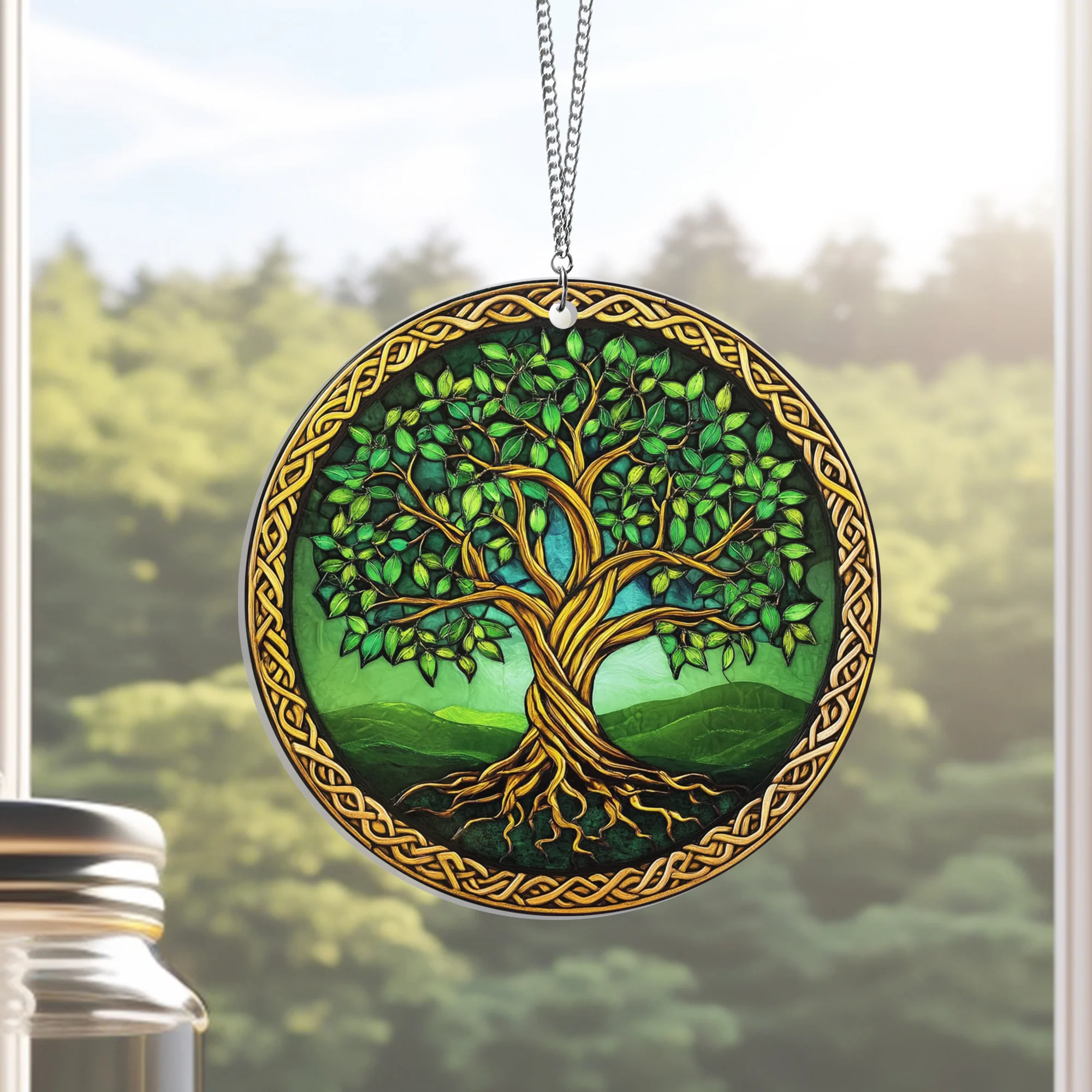 Tree Of Life Saint Patrick's Day Acrylic Suncatcher Hanging Sign