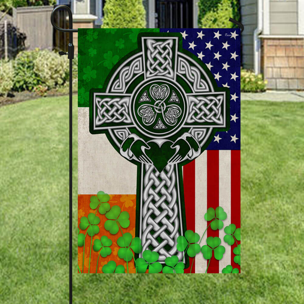 Irish American Flag Irish Celtic Christian Flag THB3706Fv1