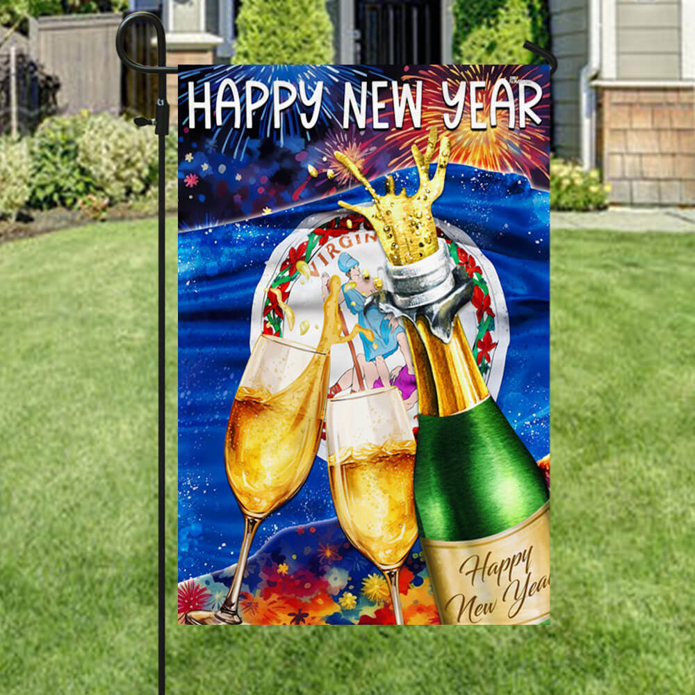 Bimipi  Virginia Happy New Year Flag MLN2296Fv1