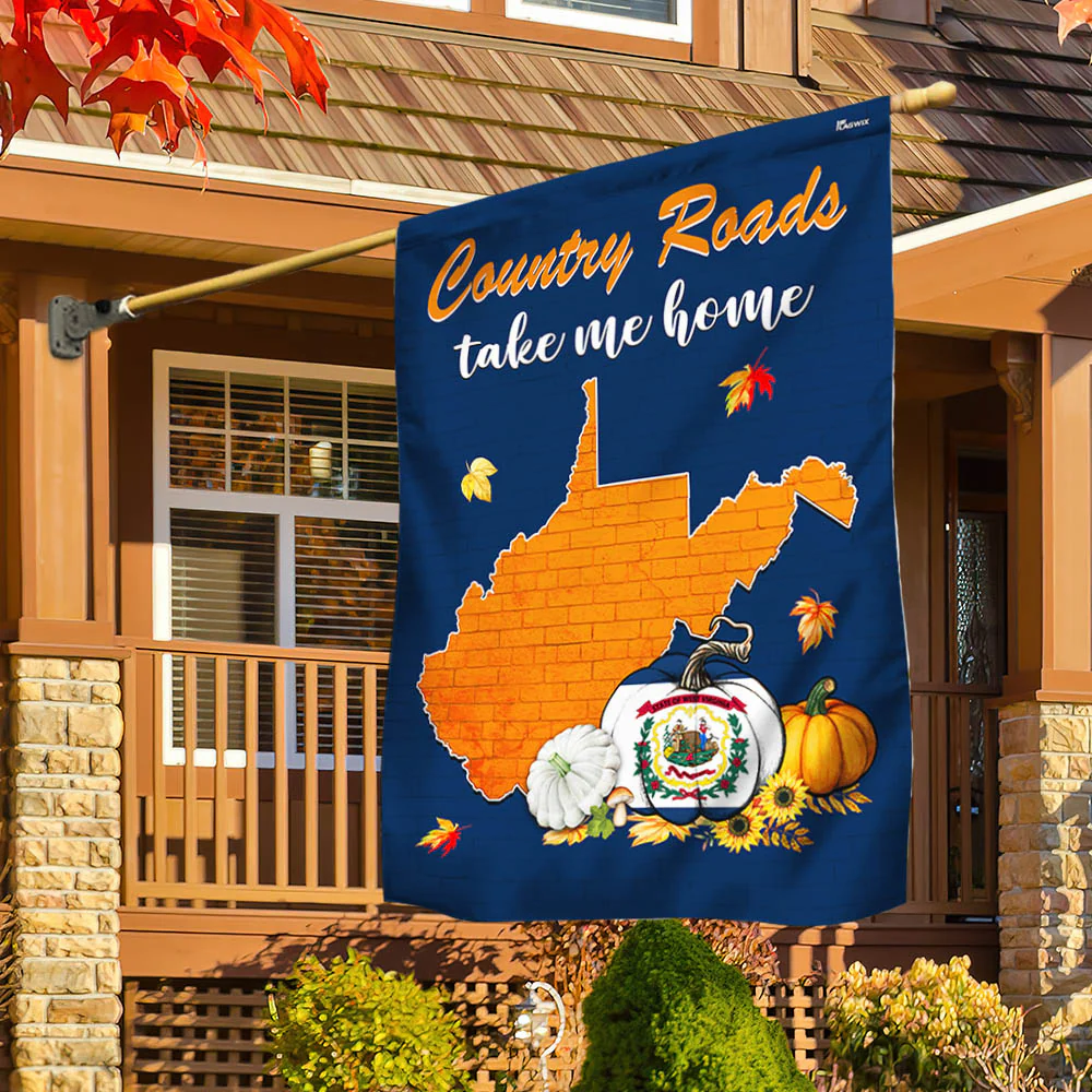 West Virginia Halloween Thanksgiving Take Me Home Country Roads Flag