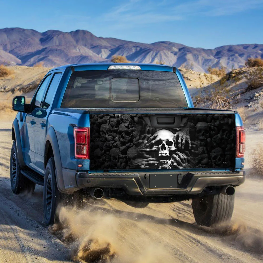 Skull Sticker Evil Skull Truck Tailgate Decal Sticker Wrap