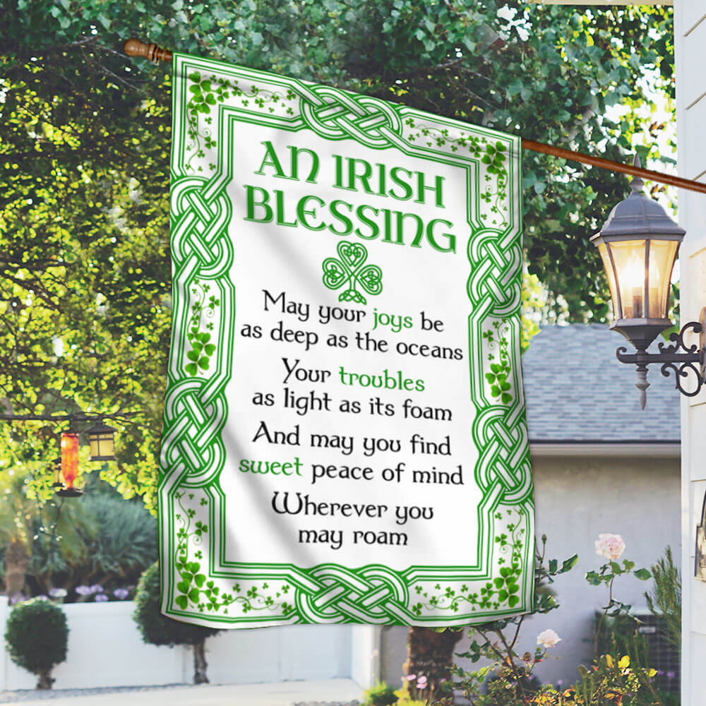 Irish Blessing Flag St. Patrick's Day Shamrock