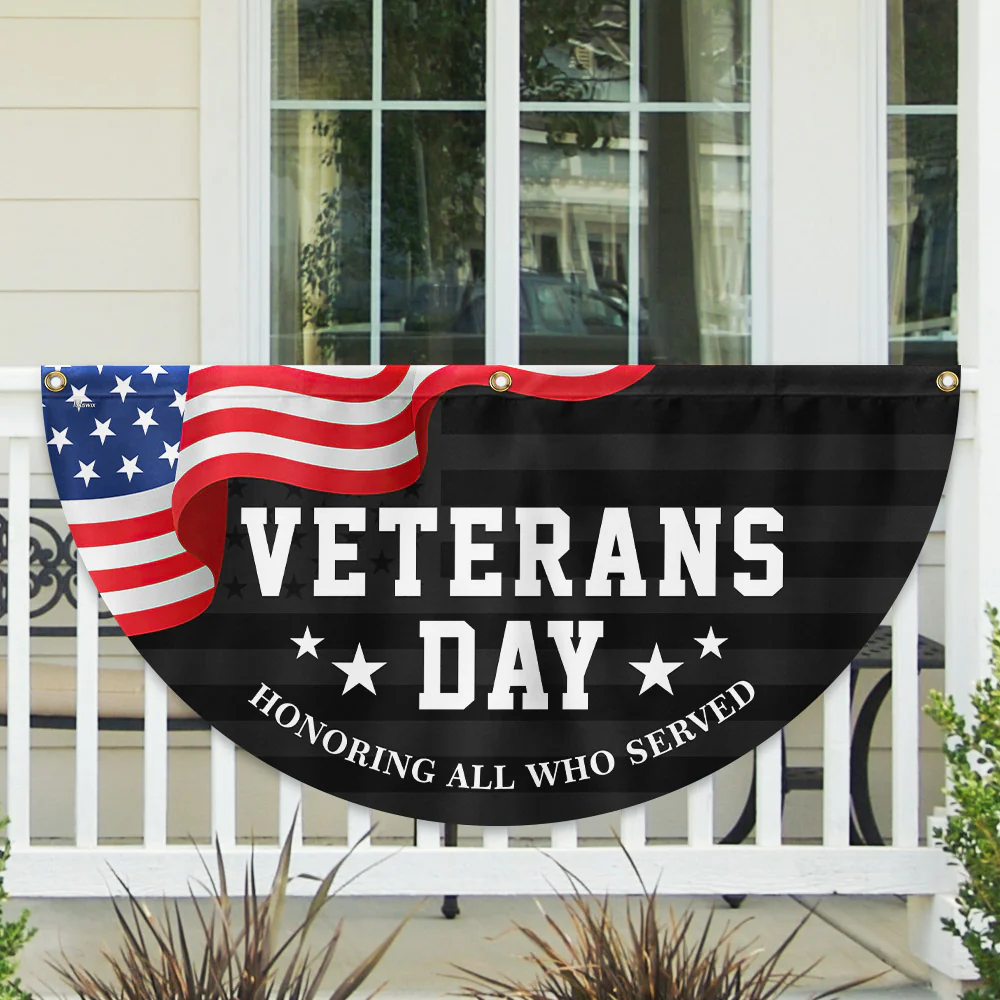 Veterans Day Honoring All Who Served Non-Pleated Fan Flag