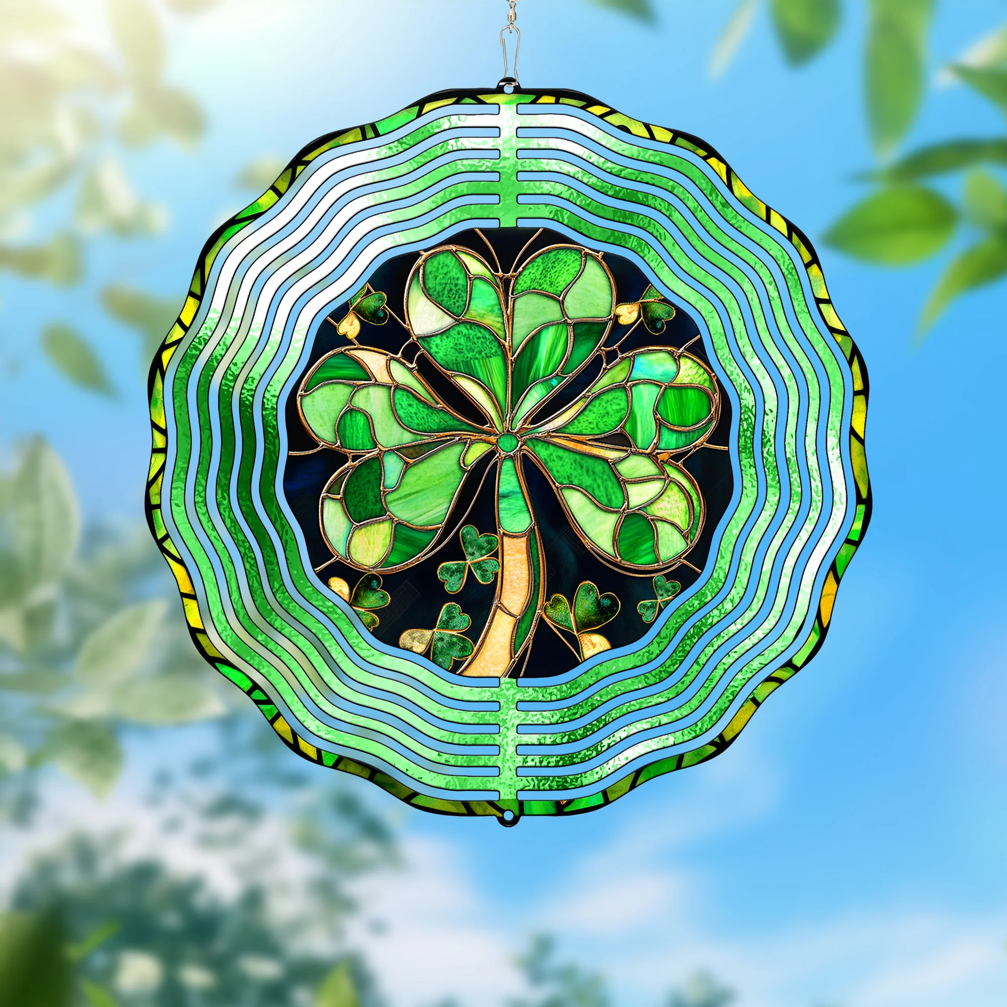 Shamrock Irish St. Patrick's Day Wind Spinner