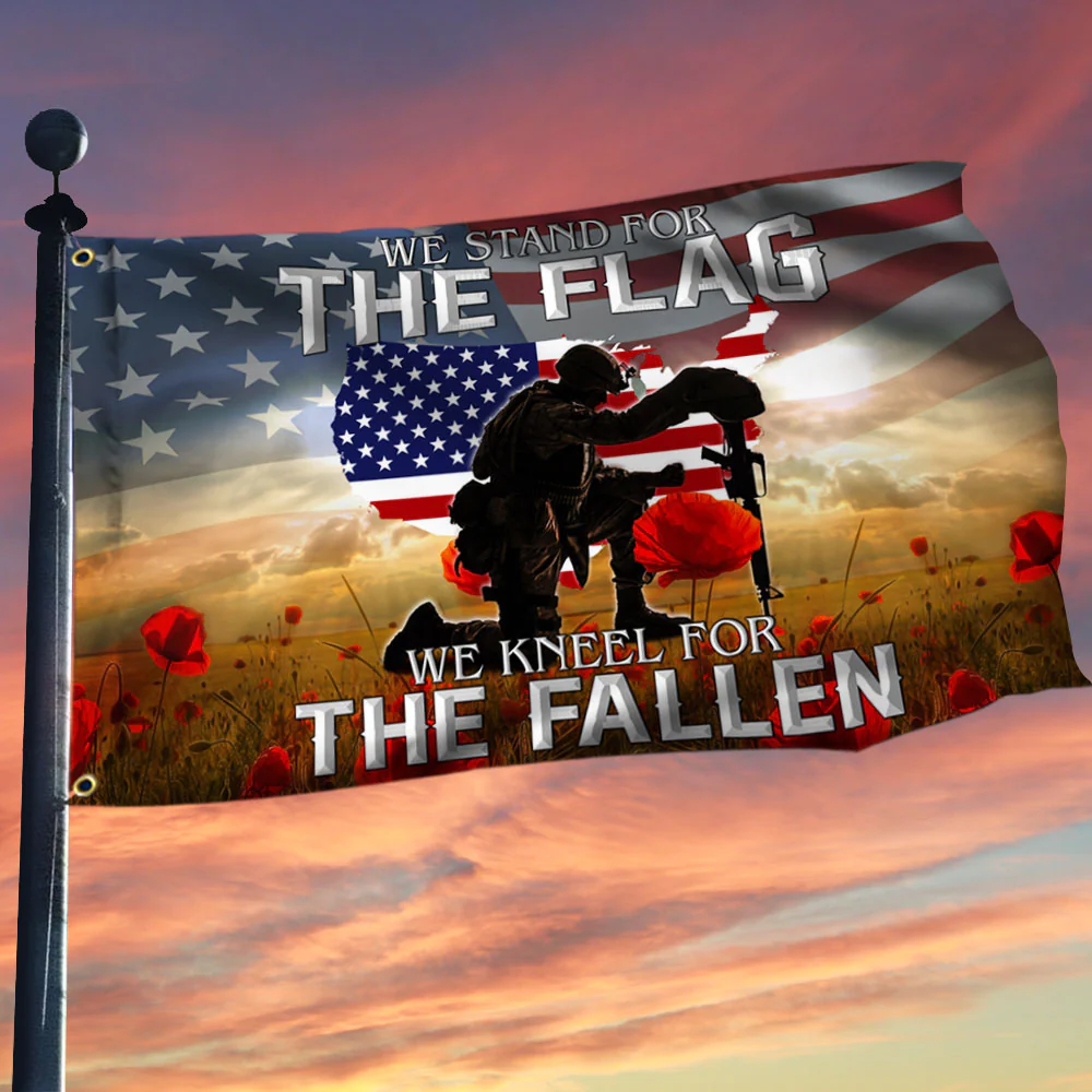 Veterans Day Flag Flag We Kneel For The Fallen American Flag