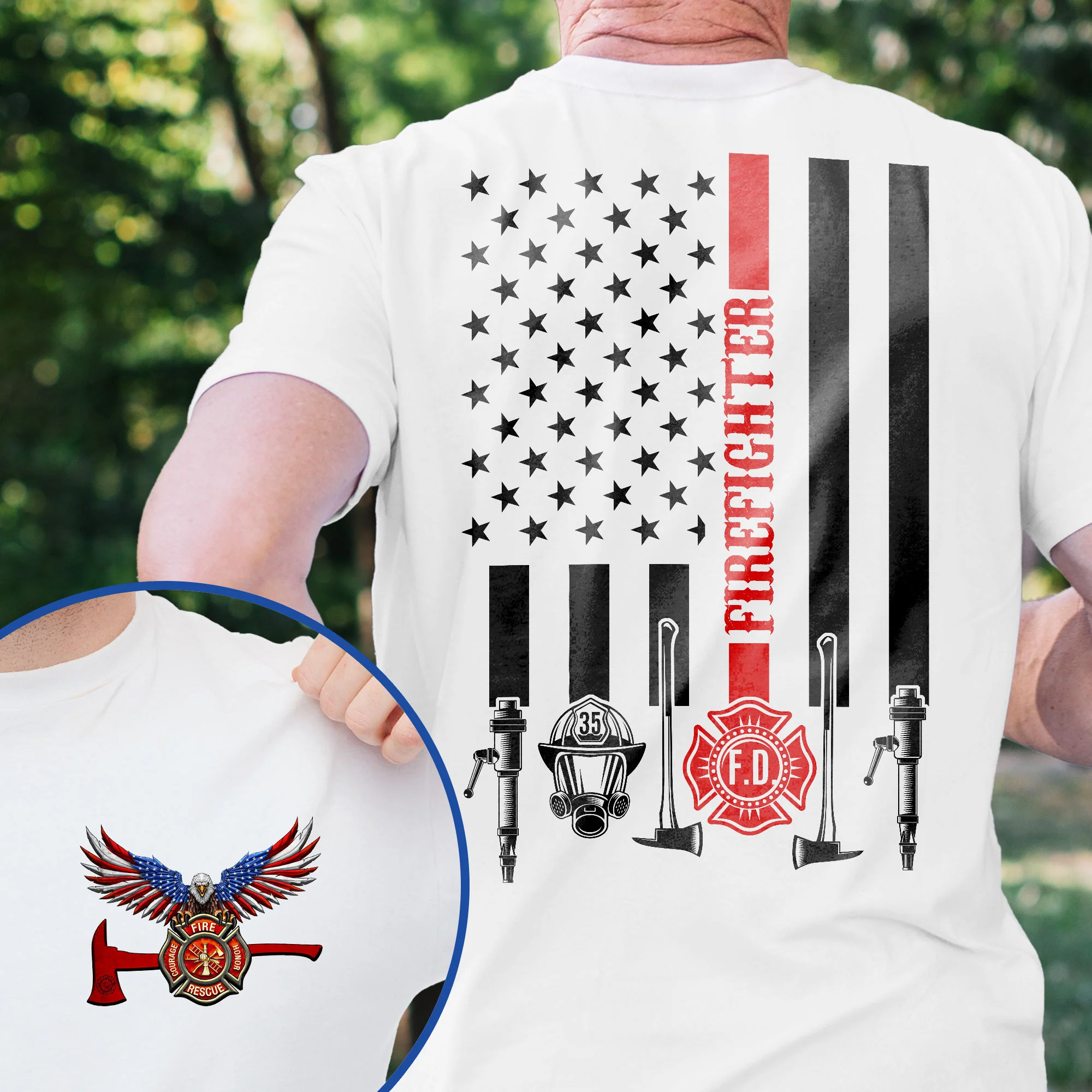 The Thin Red Line American Eagle Firefighter T-Shirt