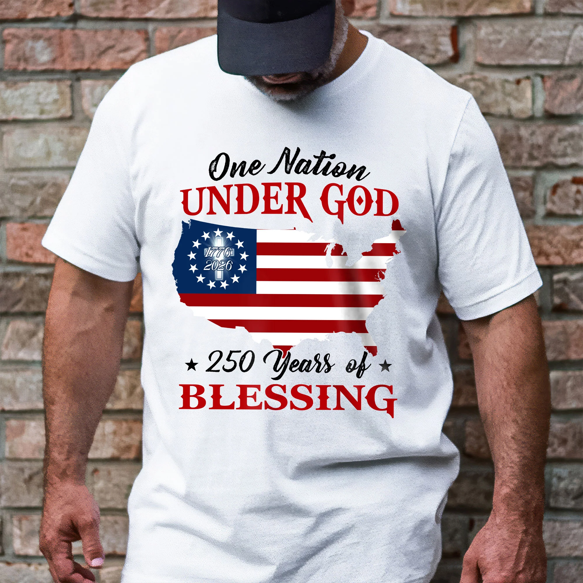 250 Years of Blessing T-shirt, 1776 2026 One Nation Under God Shirt
