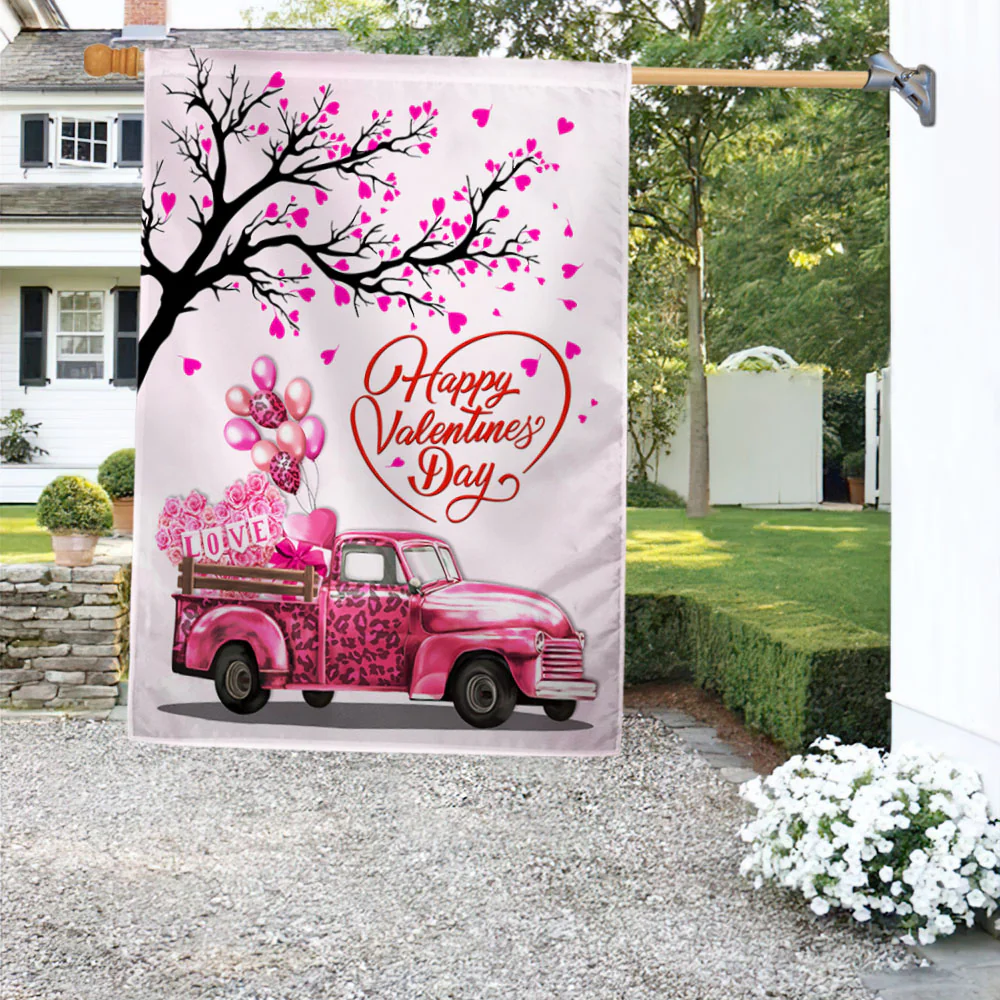 Happy Valentine's Day Flag New Home Gift Truck Home Decor