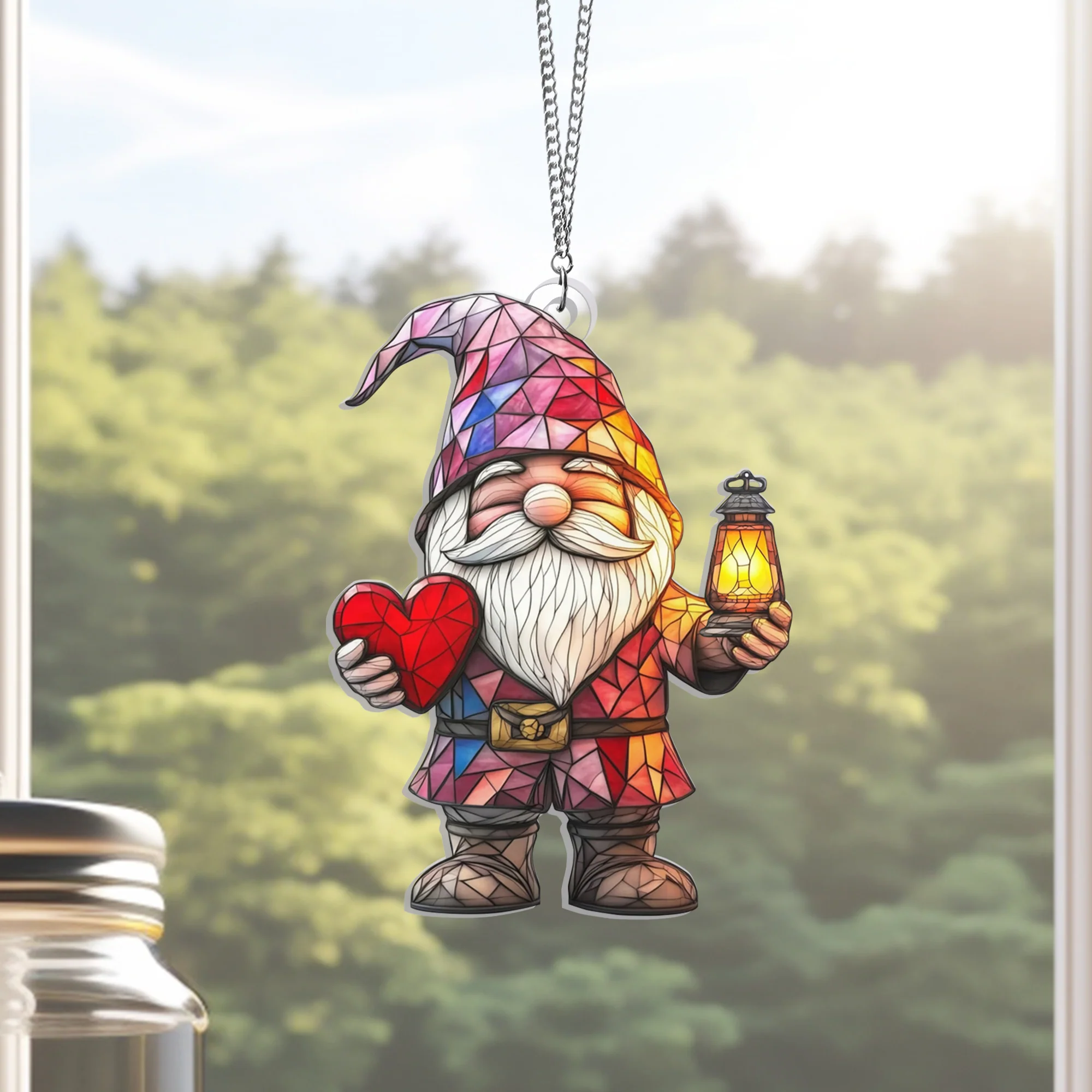 Valentine's Gifts Gnome Acrylic Suncatcher Hanging Sign