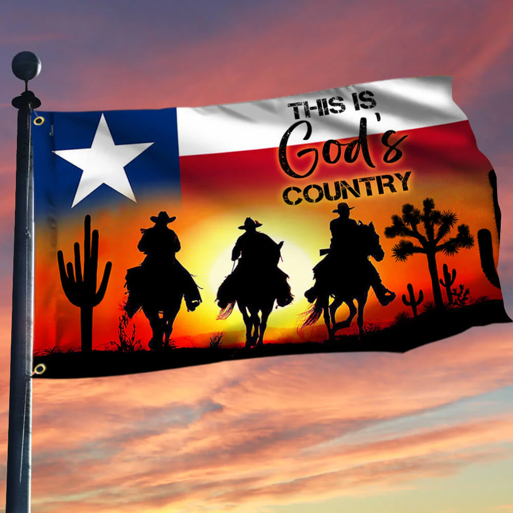 Texas Grommet Flag This Is God's Country