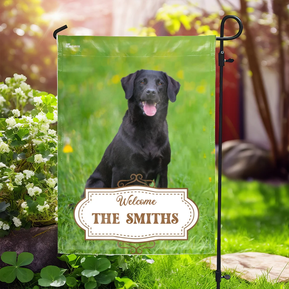 Custom Welcome Flag with Photo & Name, Personalized Home Decor Gift