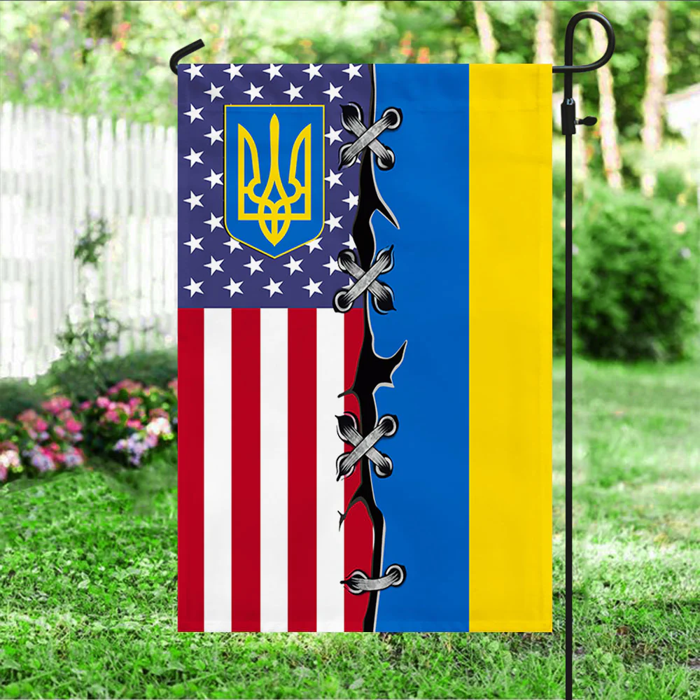 Ukraine American Flag