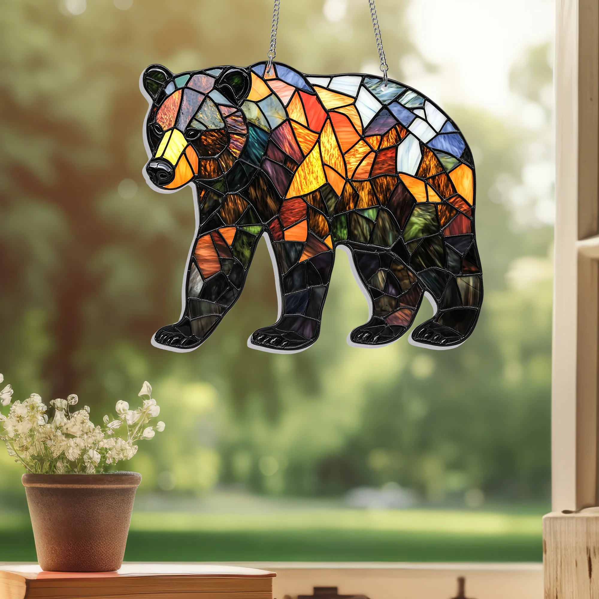Bear Wildlife Animal Suncatcher Acrylic Hanging