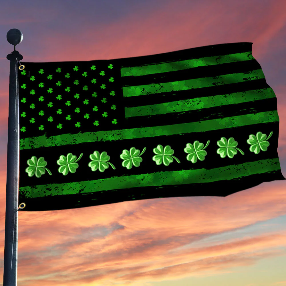 Irish Grommet Flag, St. Patrick's Day Shamrock