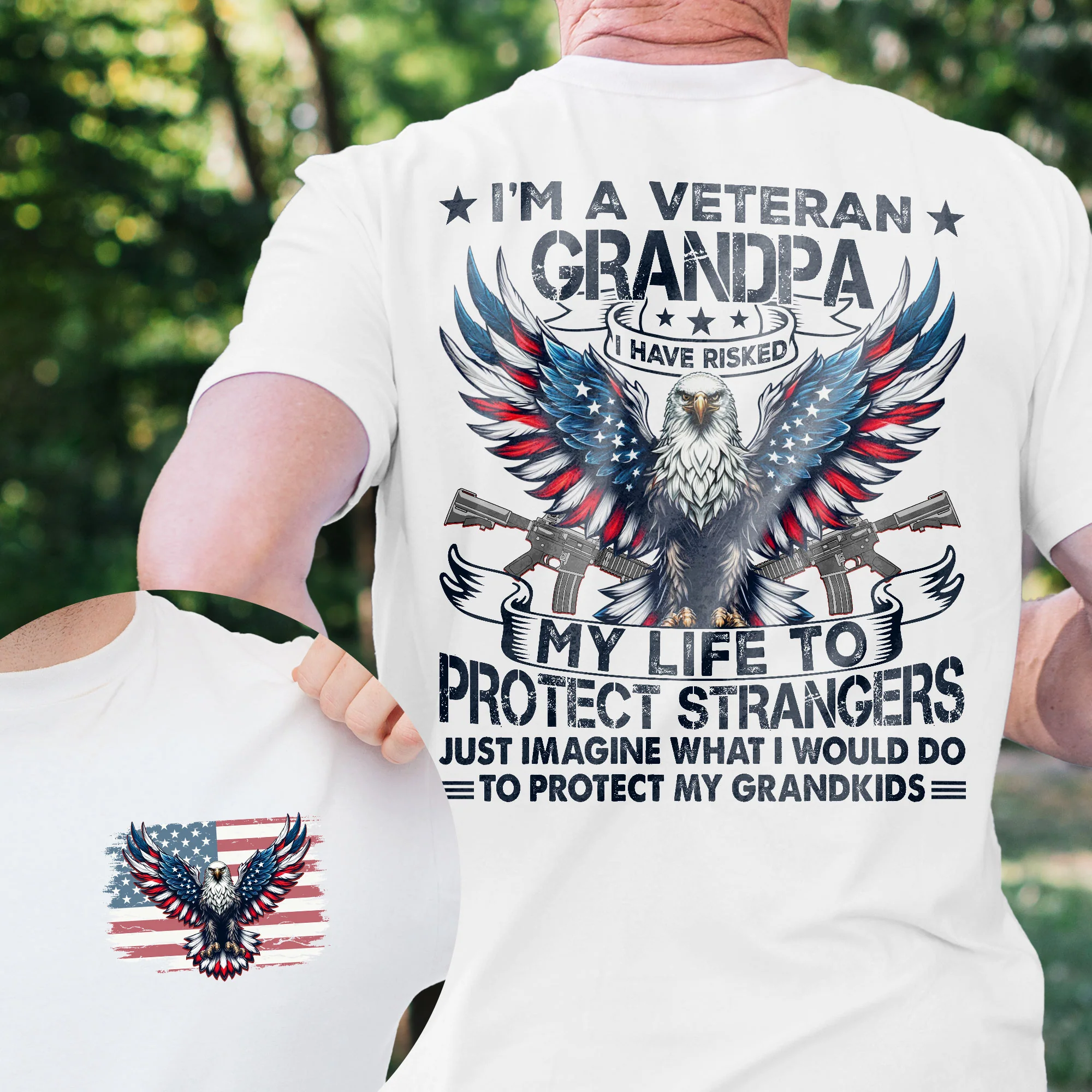 Veteran Grandpa I Risked My Life To Protect Strangers T-Shirt
