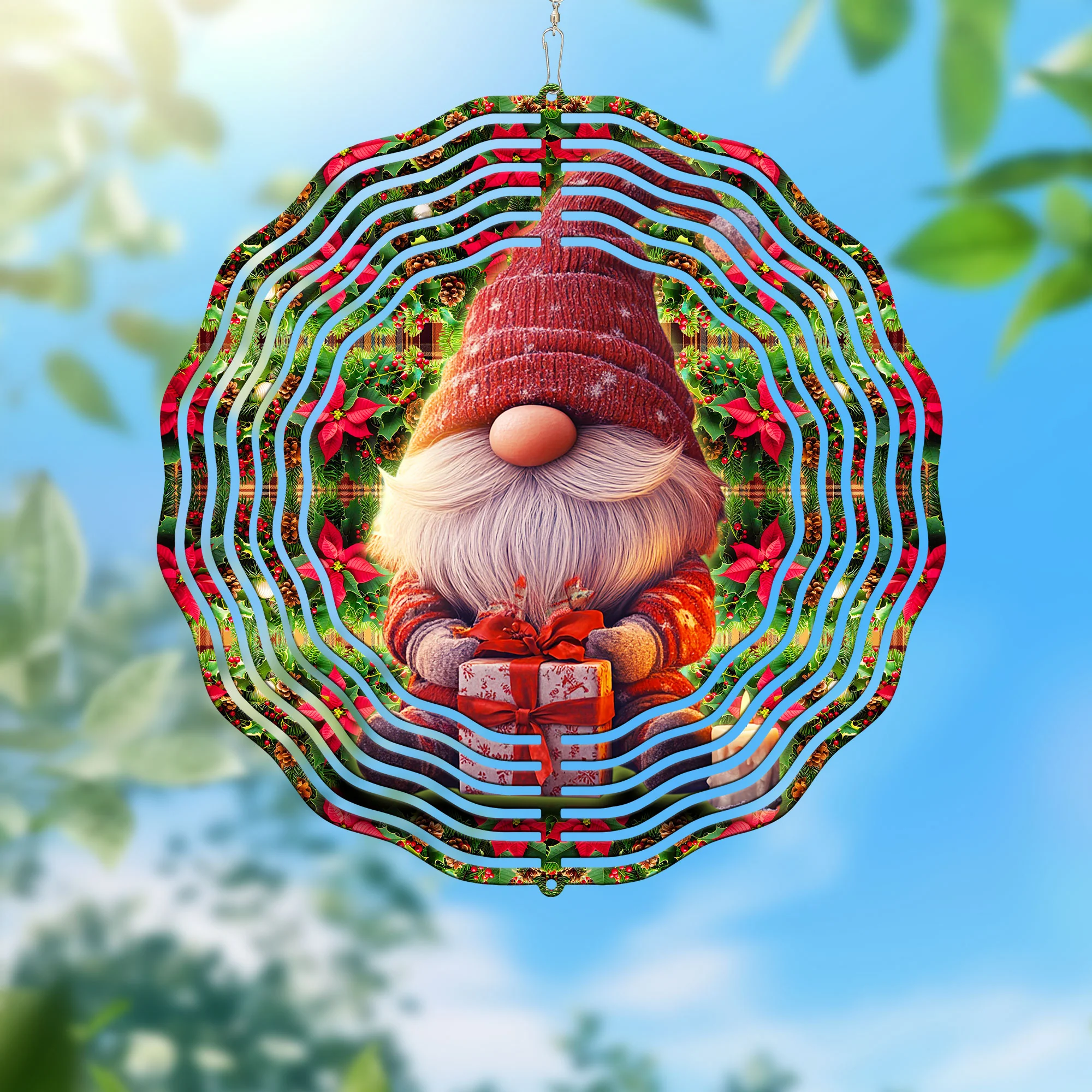 Christmas Gnome Wind Spinner