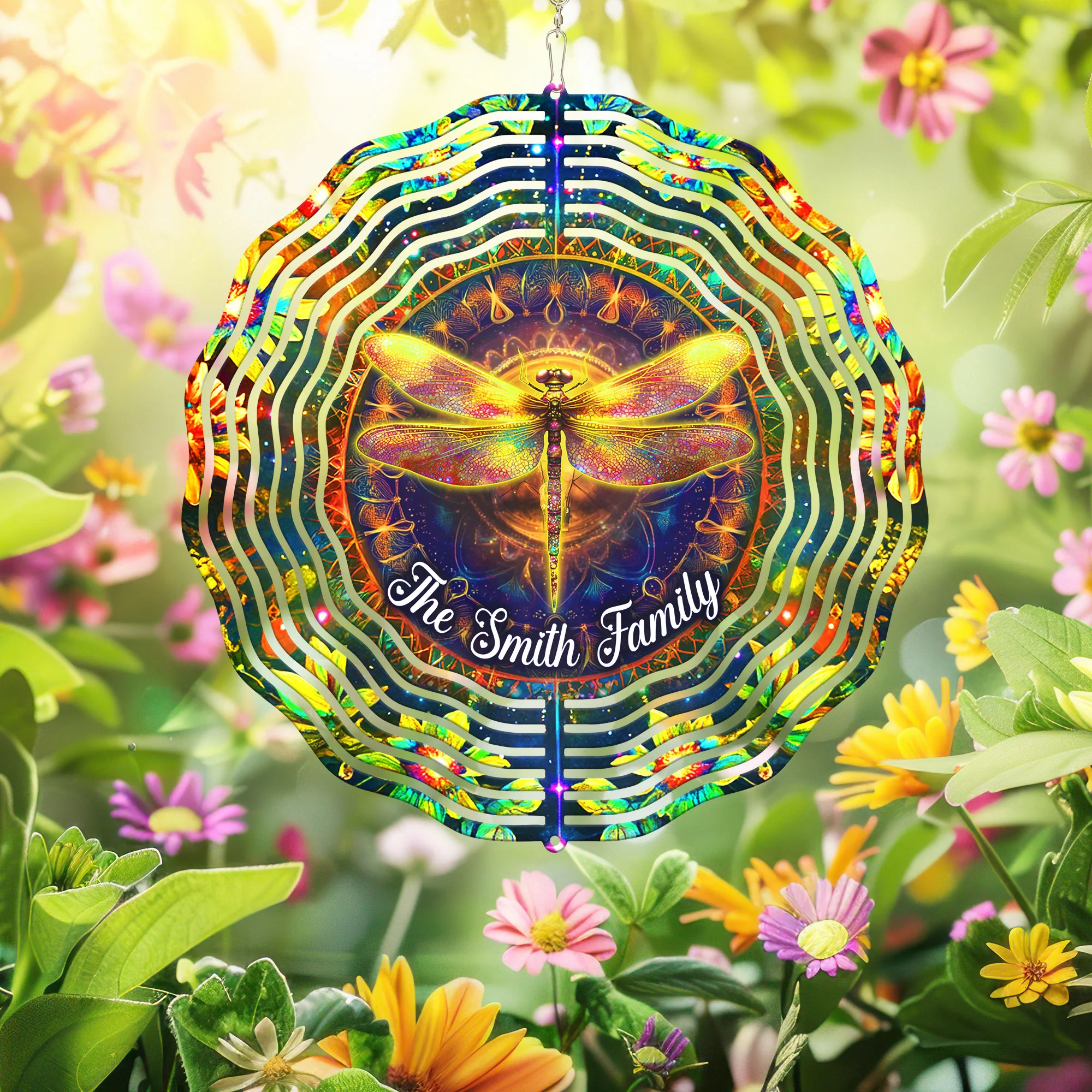 Personalized Mystical Dragonfly Wind Spinner