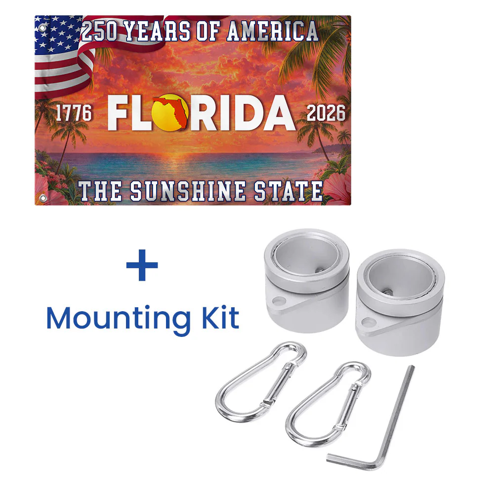 250 Years Florida Patriotic Flag, The Sunshine State 1776 2026 Decor