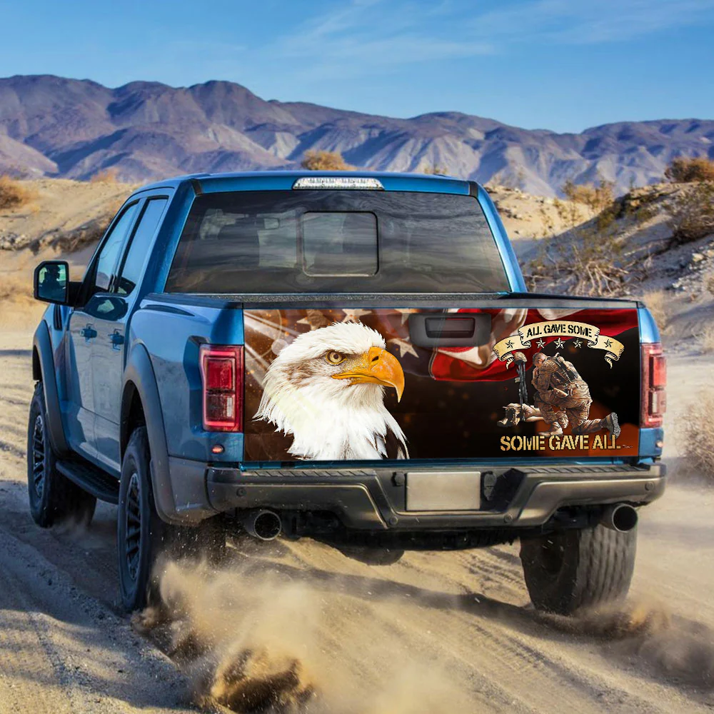 All Gave Some Some Gave All Eagle Veteran Truck Tailgate Decal Sticker Wrap