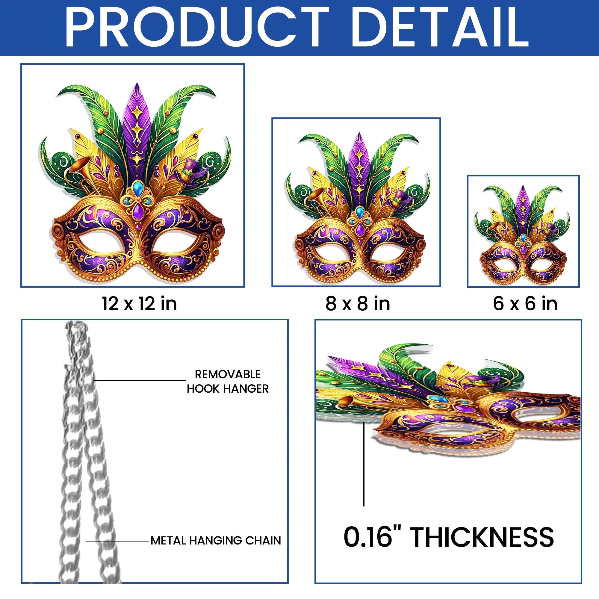 Happy Mardi Gras Suncatcher, Louisiana Carnival Window Hanging Decoration