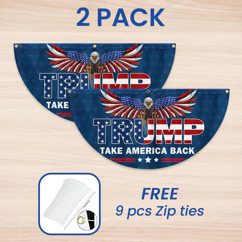 Trump Take America Back Non-Pleated Fan Flag