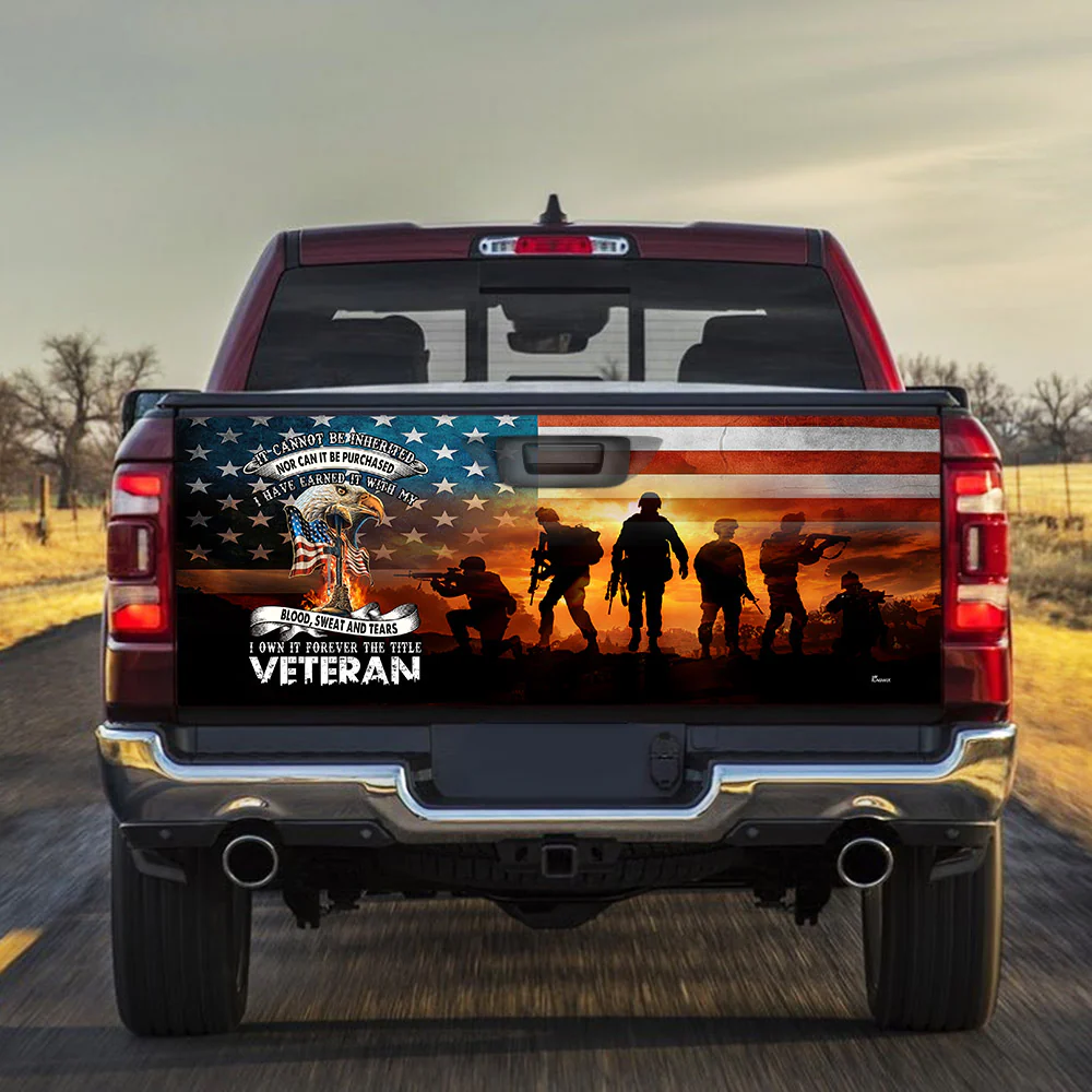I Own It Forever The Title Veteran Truck Tailgate Decal Sticker Wrap