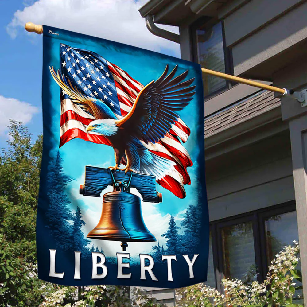 Bimipi American Flag - American Eagle Liberty Bell Flag for 4th of july Decoration