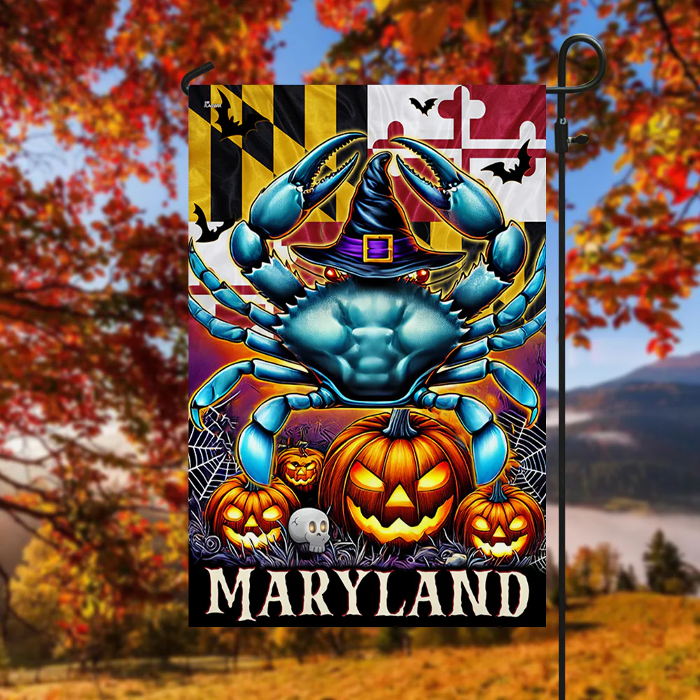 Maryland Halloween Crab Flag