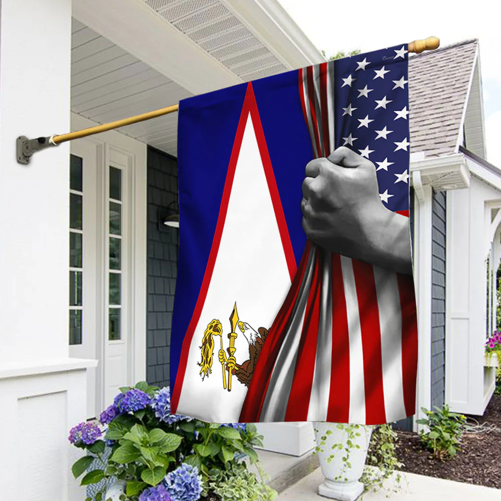 Samoa And American Flag