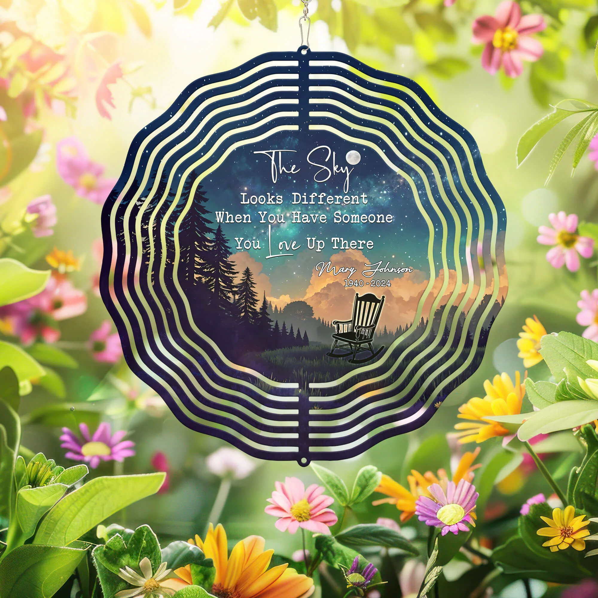 Personalized Memorial The Sky Looks Different When You Have Wind Spinner