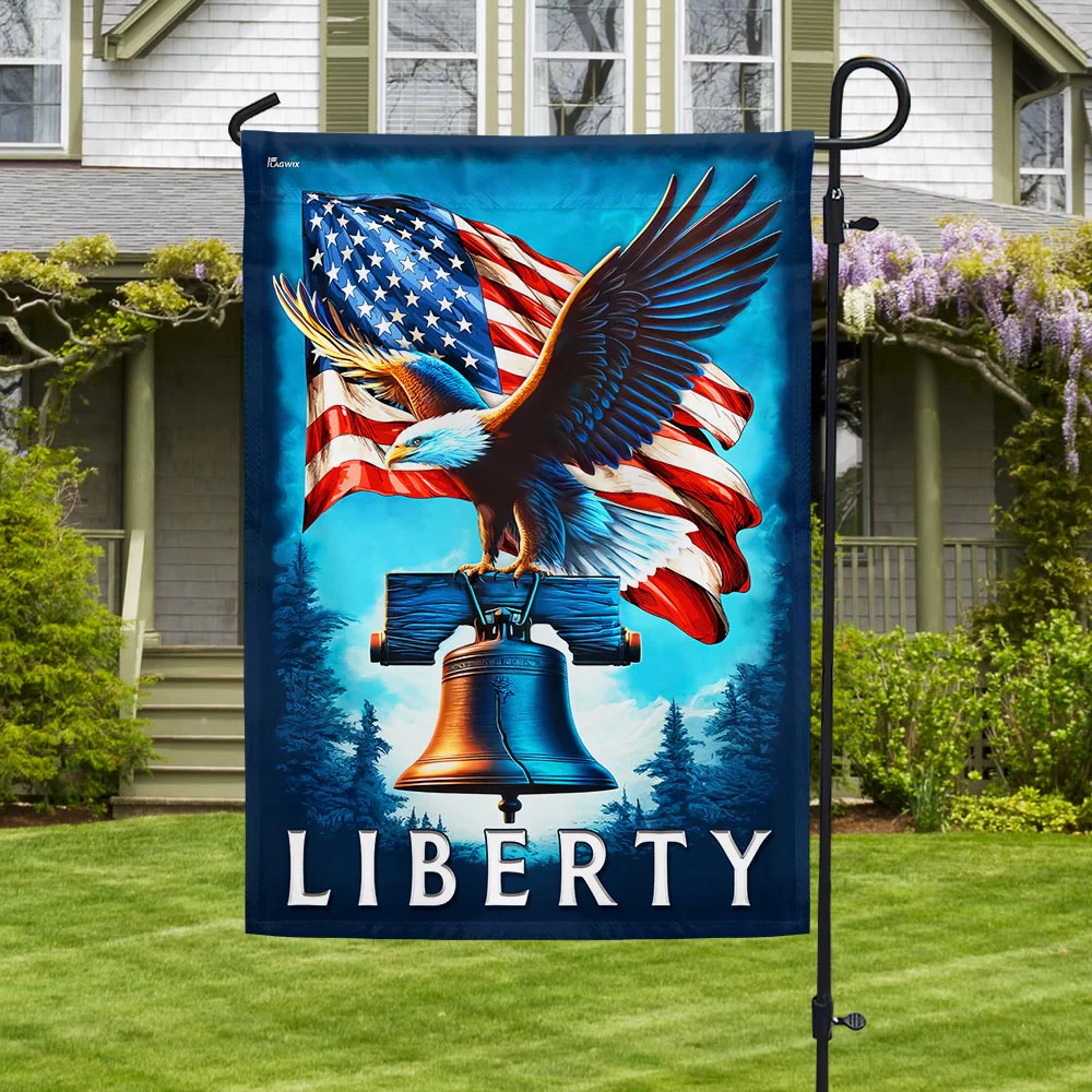 Bimipi American Flag - American Eagle Liberty Bell Flag for 4th of july Decoration