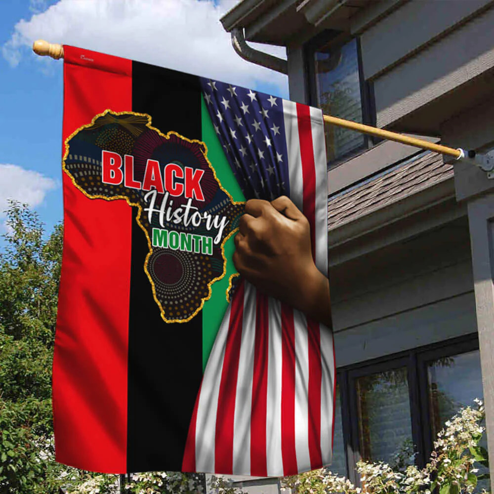Black History Month. African American Flag