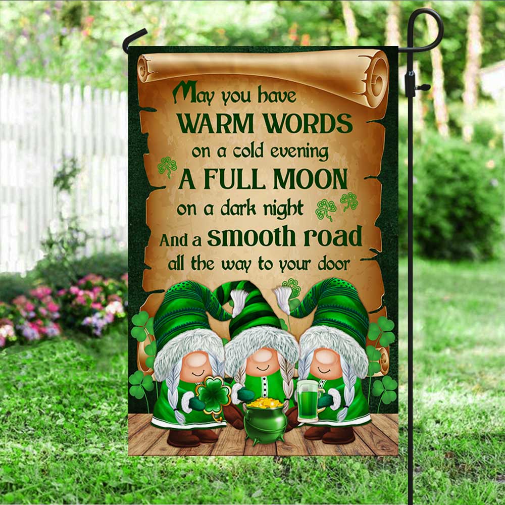 Lucky Gnomes Flag Irish Wishes