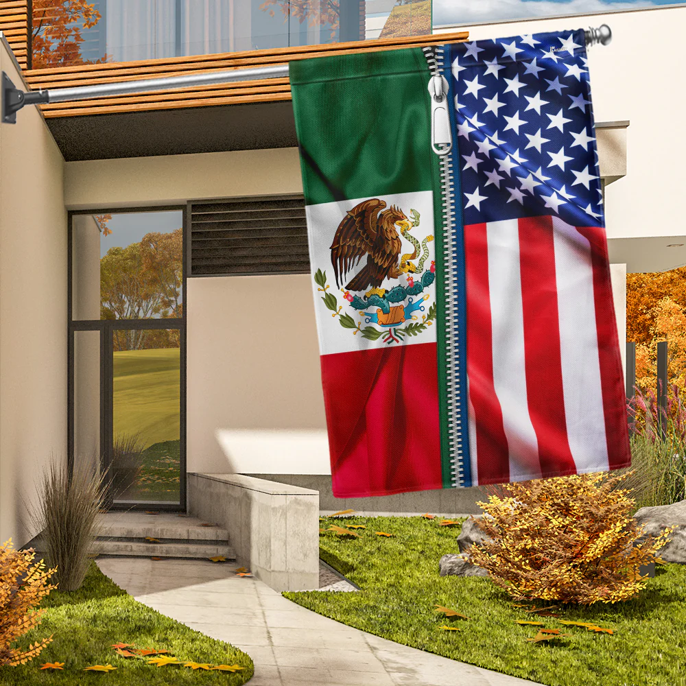 Mexican American Flag Mexico USA Friendship Flag