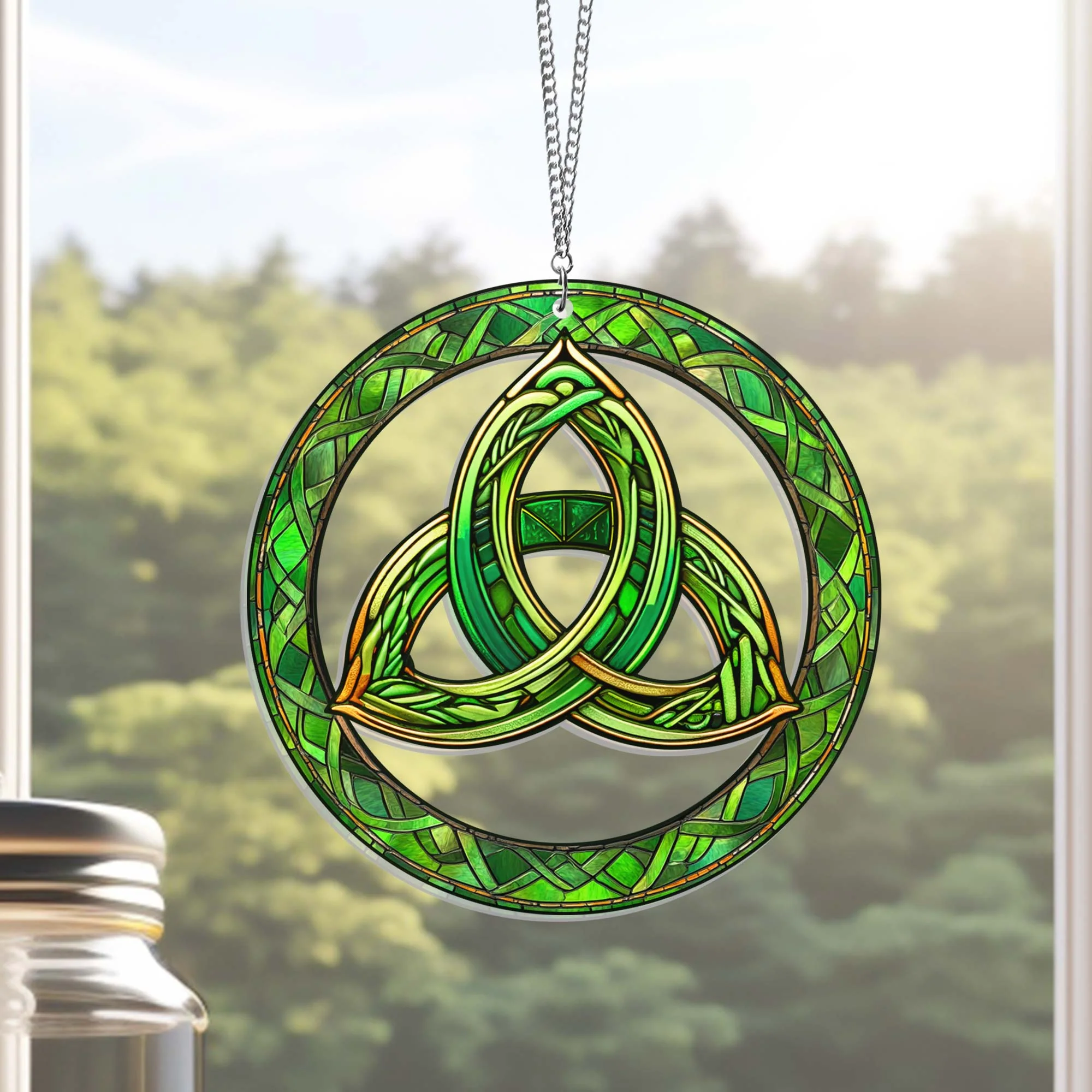 Triquetra Celtic Knot Irish Suncatcher Acrylic Hanging