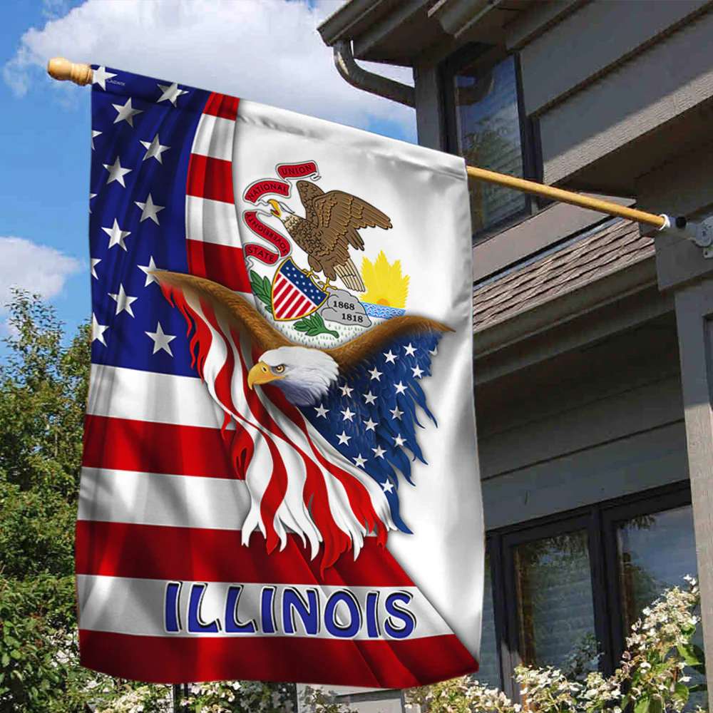Illinois Eagle Flag MLH1774Fv22