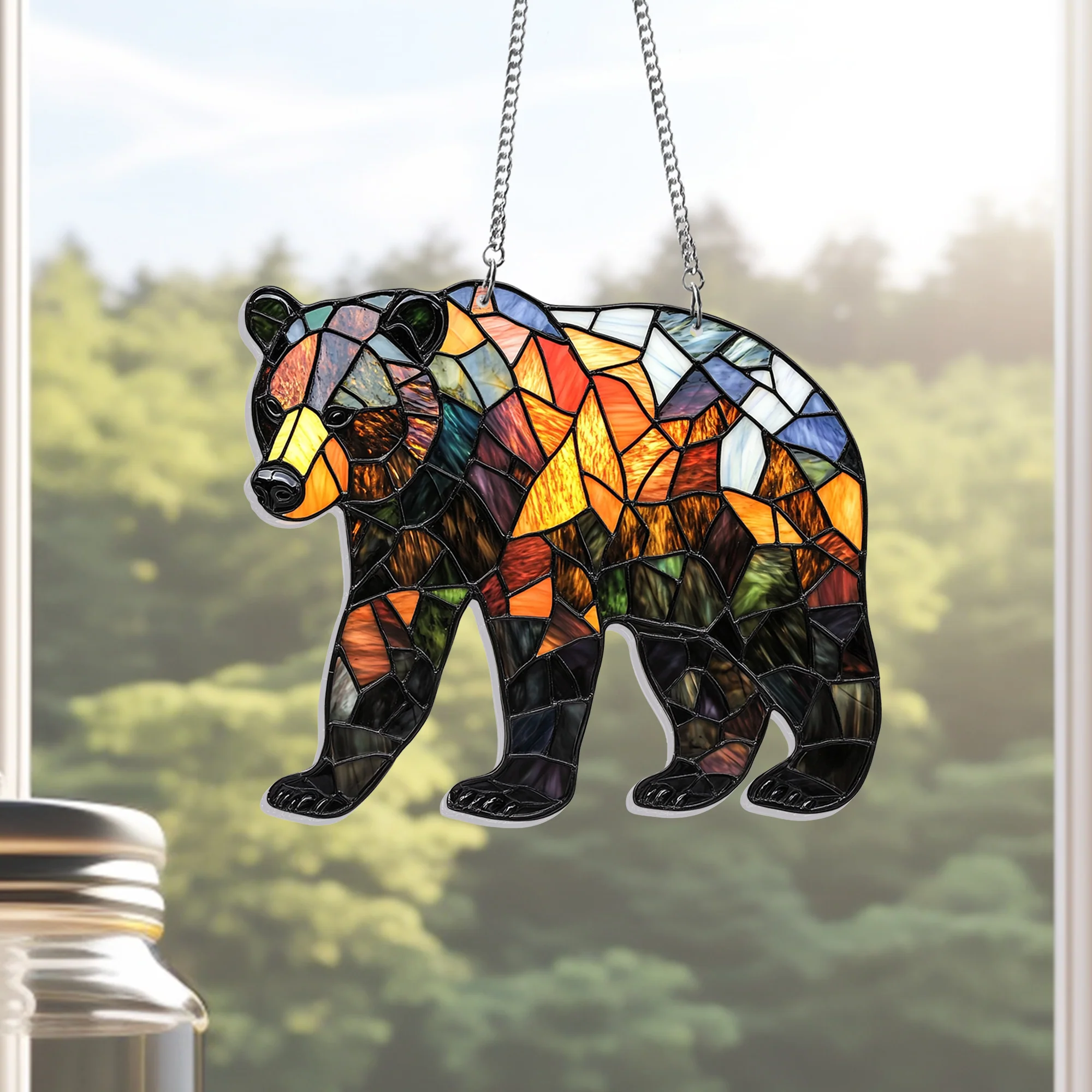 Bear Wildlife Animal Suncatcher Acrylic Hanging