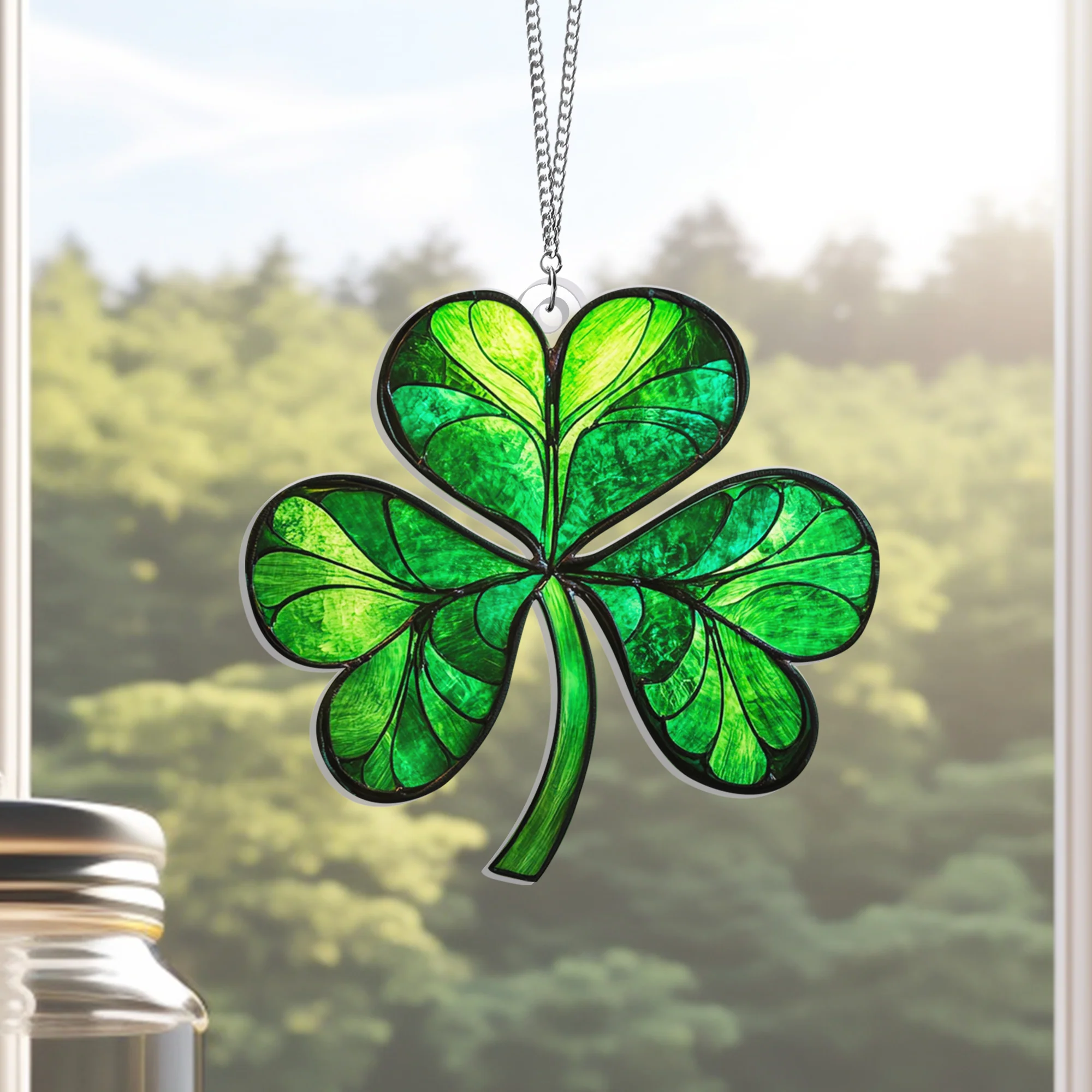 Irish Shamrock St. Patrick's Day Acrylic Suncatcher Hanging