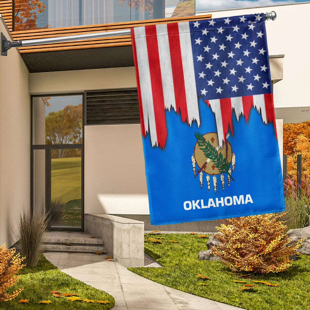 Oklahoma State US Flag