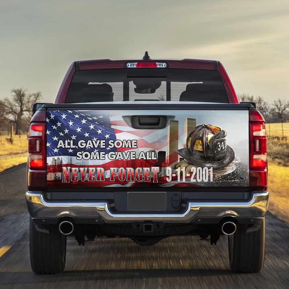 343 Firefighter Never Forget 911 Truck Tailgate Sticker