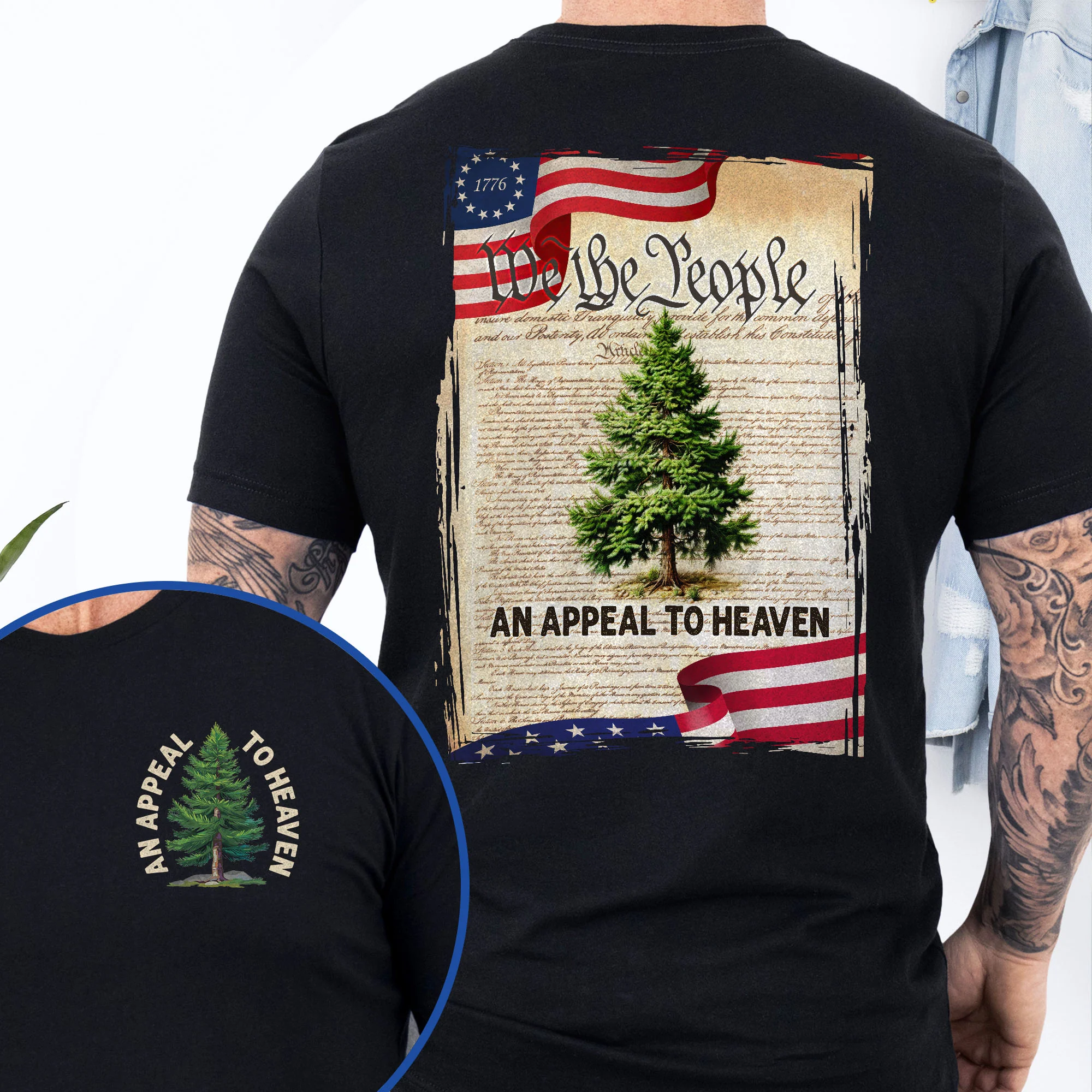We The People Betsy Ross 1776 Pine Tree An Appeal To Heaven T-Shirt