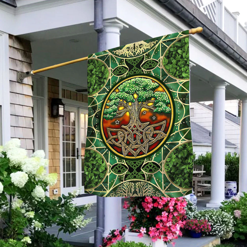 Tree Of Life Flag Beautiful Irish Celtic Tree Of Life