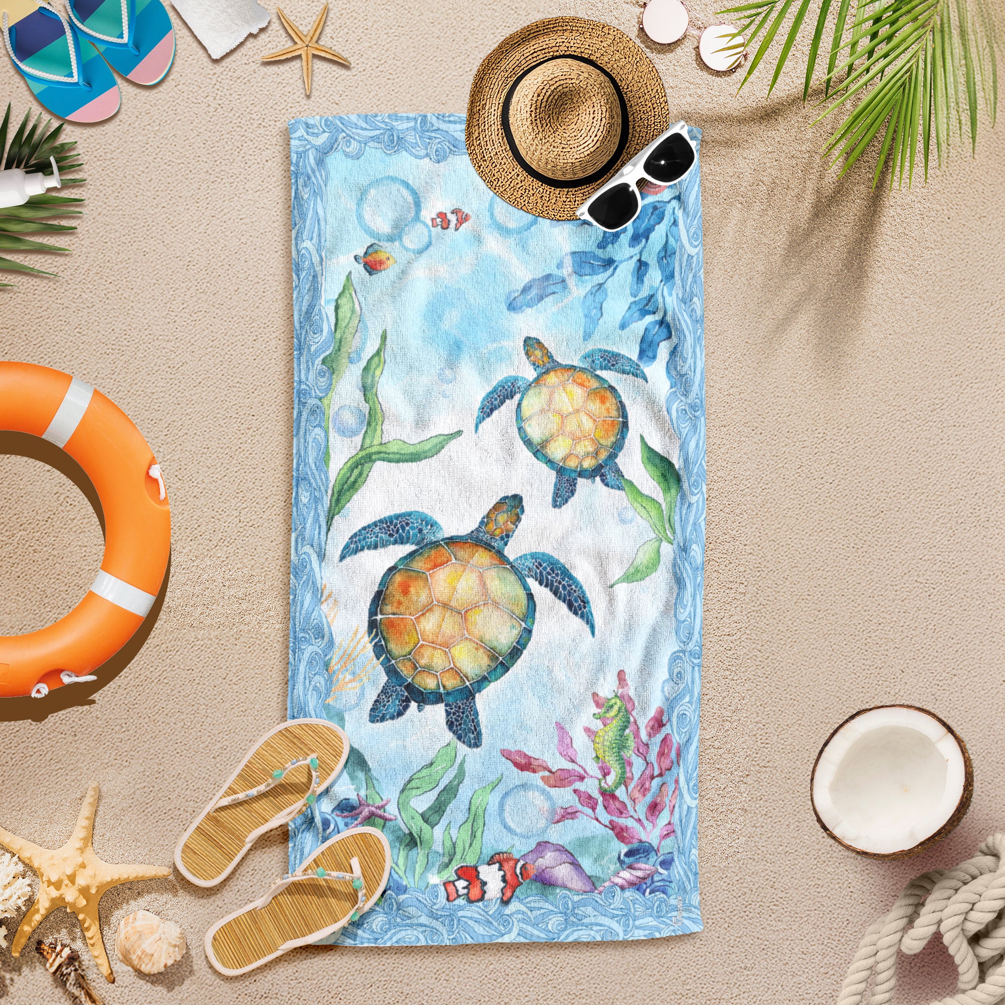 Sea Turtle Beach Towel