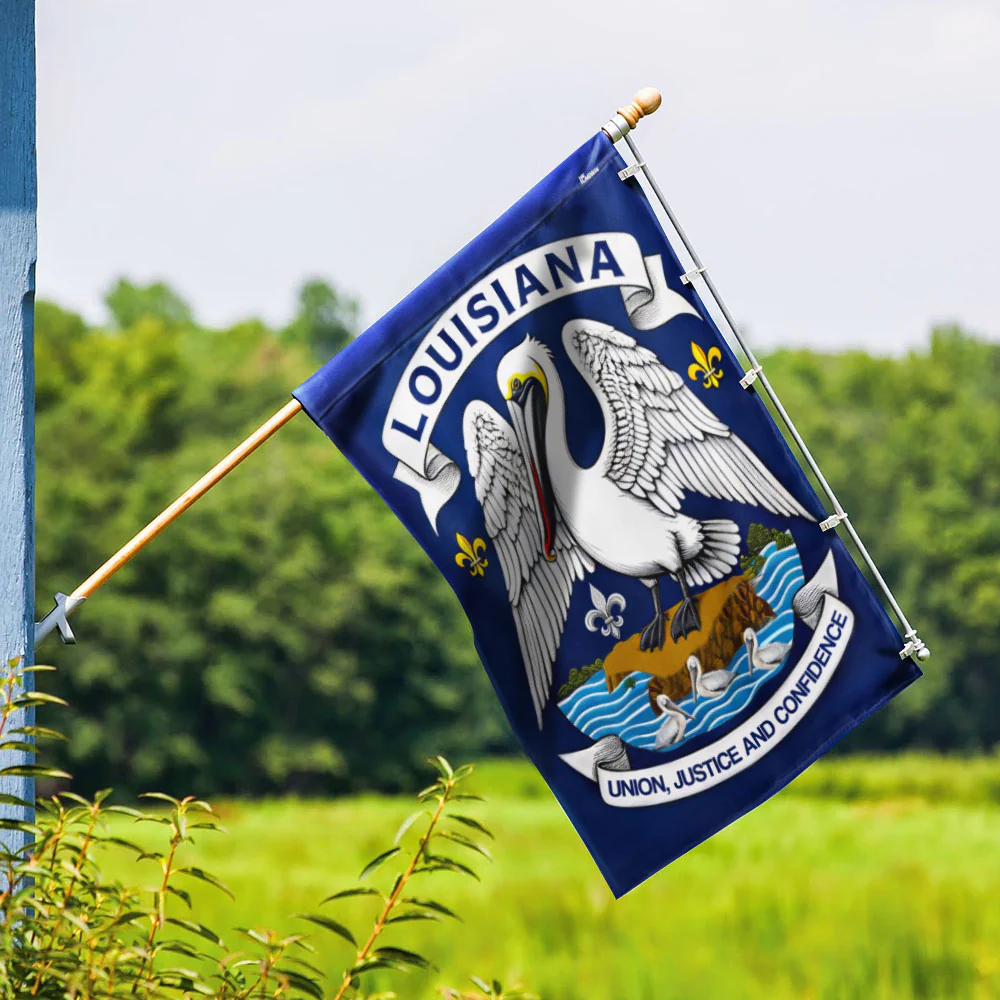 Bimipi  Louisiana State Brown Pelican Union Justice and Confidence Flag