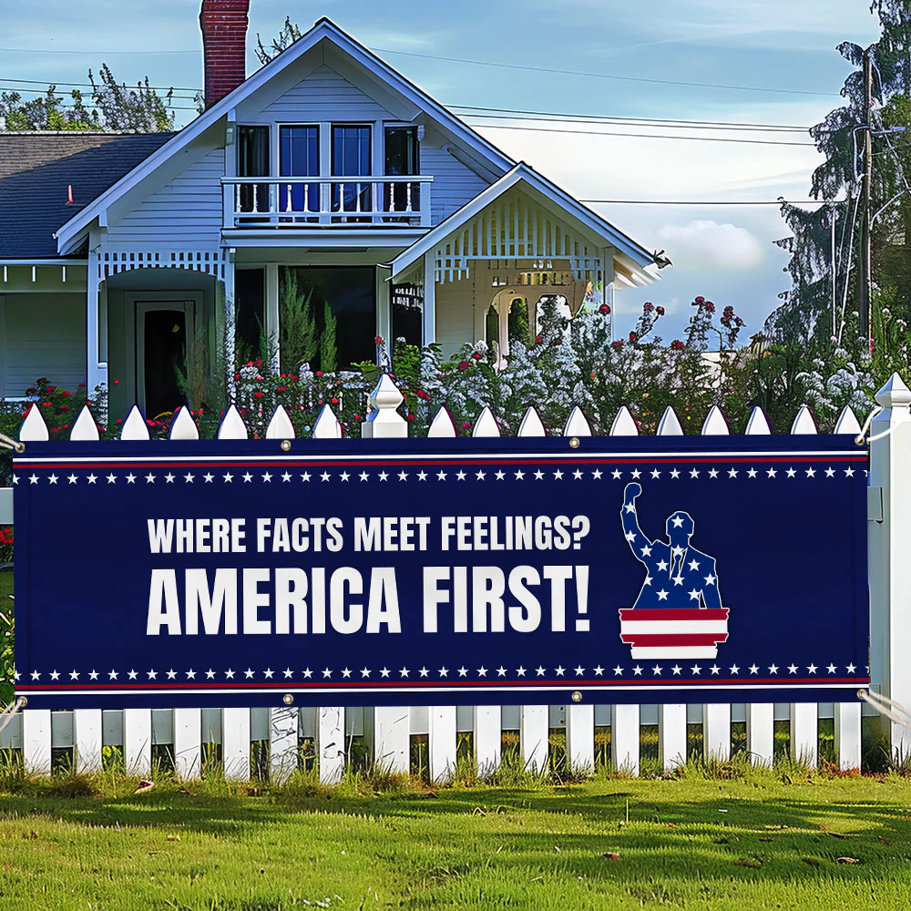 America First Fence Banner – Charlie Kirk Tribute Patriotic Sign