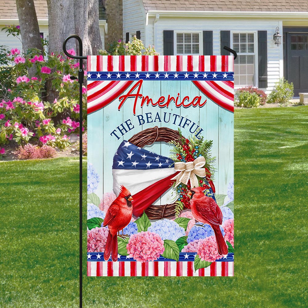 Bimipi American Flag - American Wreath Independence Day America The Beautiful Flag