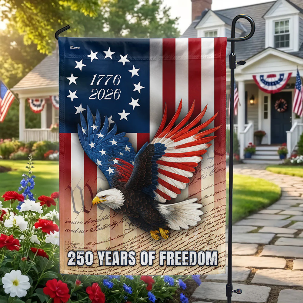 250 Years of Freedom Flag, 1776 2026 Patriotic Eagle We The People Decor