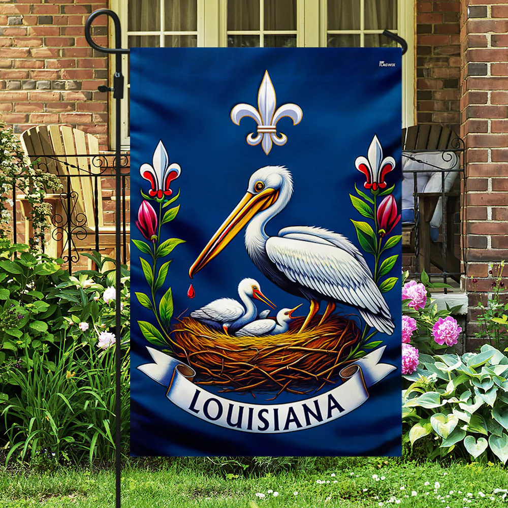 Bimipi  Louisiana State Brown Pelican Bird Flag