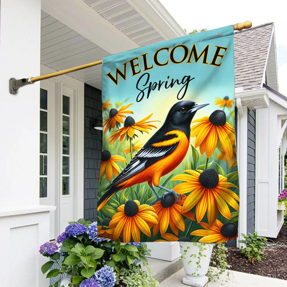 Bimipi Maryland Spring Baltimore Oriole Black-eyed Susans Flag